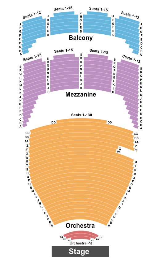 Chapman Music Hall Wicked Seating Chart